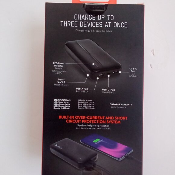 HELIX 18,000 MAH POWER🔋BANK WITH USB-C & USB-A PORTS AND UP TO 5X CHARGES - Picture 13 of 14